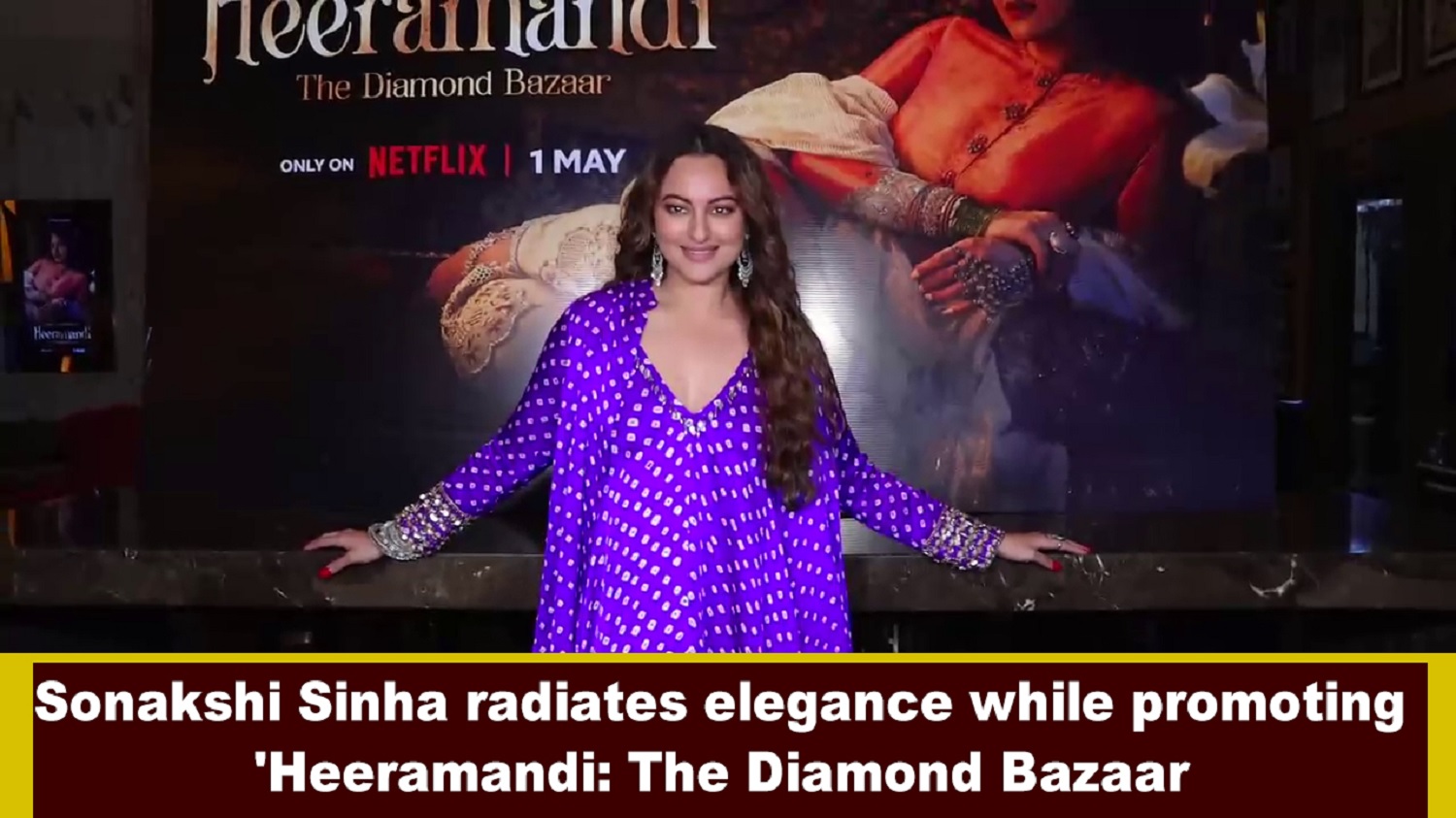Sonakshi Sinha radiates elegance while promoting `Heeramandi: The Diamond Bazaar